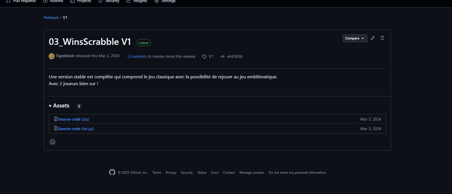 Release GitHub V1